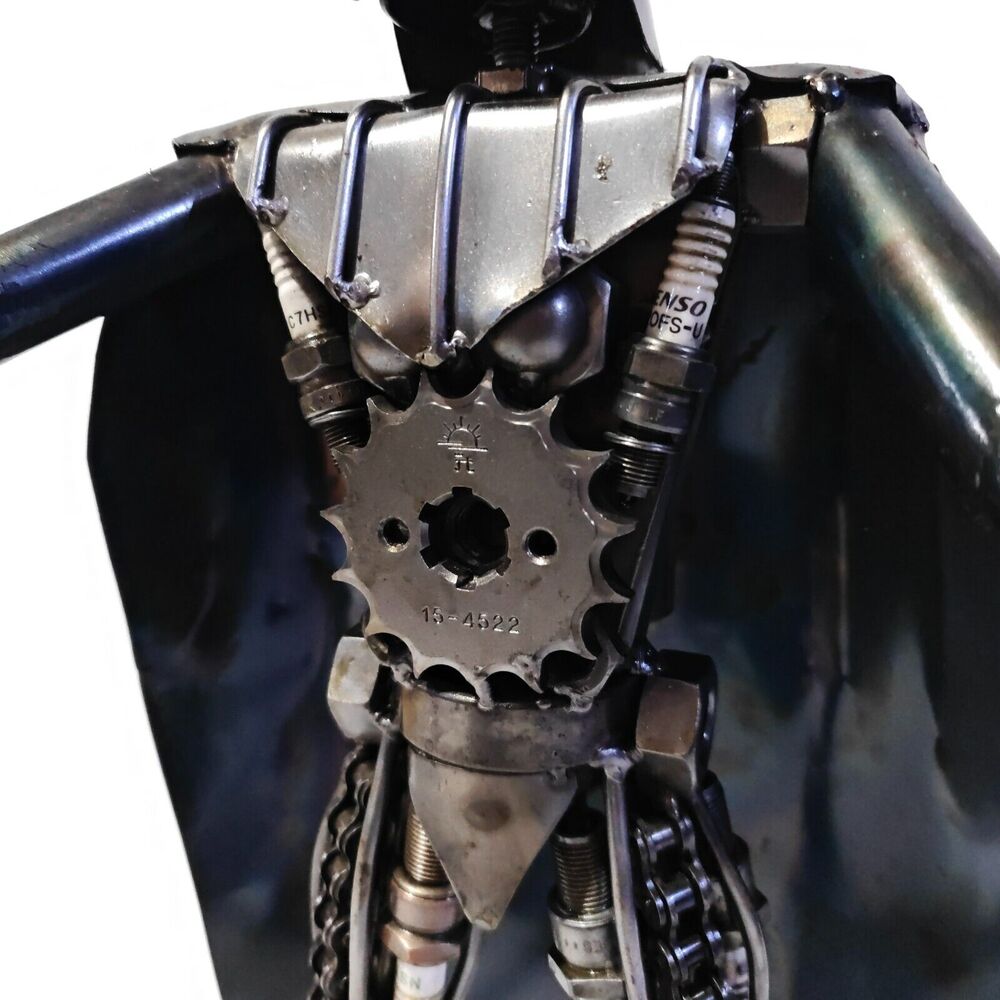 Darth Vader Star Wars Scrap Metal Weld Sculpture Art Statue 16" Large Handmade - Picture 4 of 16
